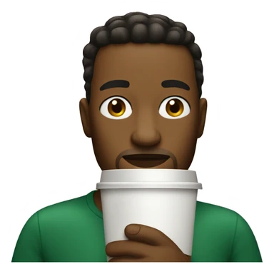 drinking starbucks emoji  sticker