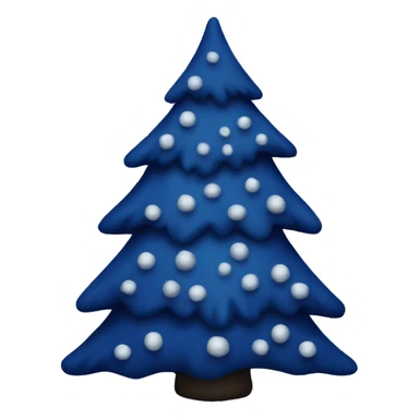 Dark blue Christmas tree sticker