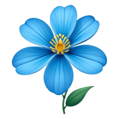 Flor azul marchitándose  sticker