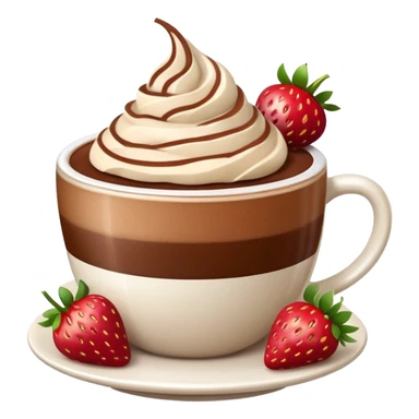 cappucino de morango 🍫 com moranguinho sticker