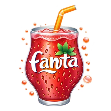 hyper sparkle strawberry Fanta  sticker