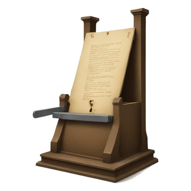 Historic French revolution guillotine  sticker