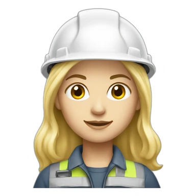 white blonde female constructor sticker