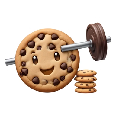 Cookie with a barbell sticker