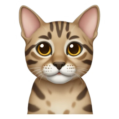 Dark beige/grey Bengal cat sticker