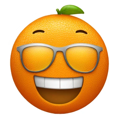 one orange smiley who is happy sticker