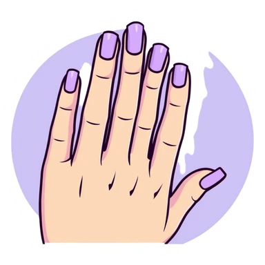 lilac pastel manicure sticker
