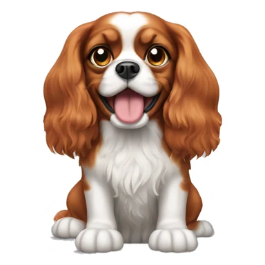 a dog (cavalier king charles)  sticker