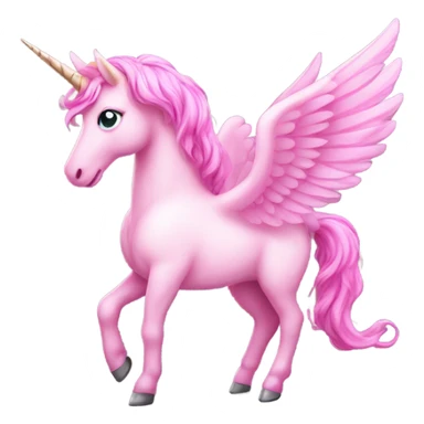 pink winged unicorn sticker