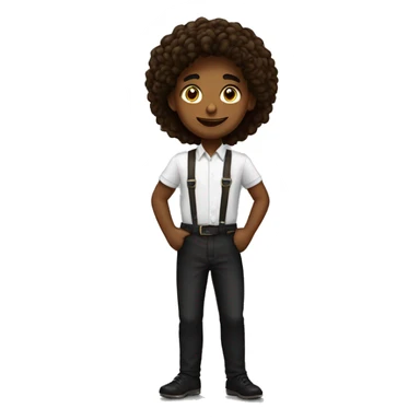 Joven con pelo cafe oscuro c sticker