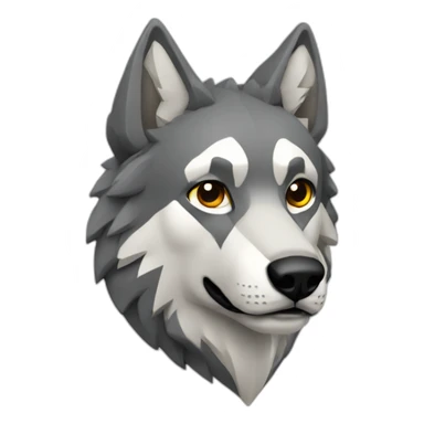 Lobo geométrico  sticker