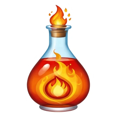fire potion bottle sticker