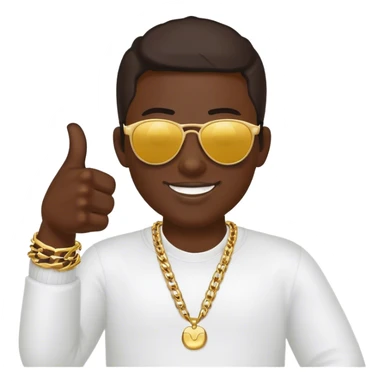 double thumbs up gangster dripped out sticker