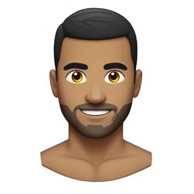 Albanian 5'7, black haired, muscular guy with buzz cut sticker