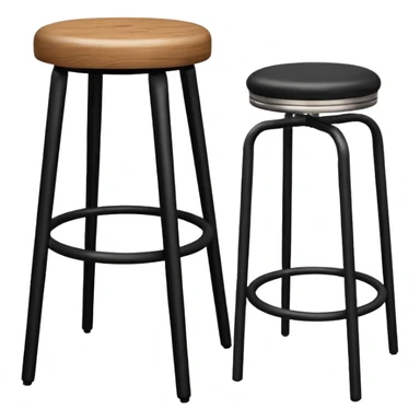 Bar stool and tipped over bar stool sticker