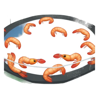 Shrimp on a trampoline  sticker