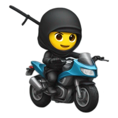 Ninja ride the bike sticker