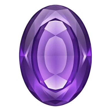 Amethyst oval-shaped worrystone sticker