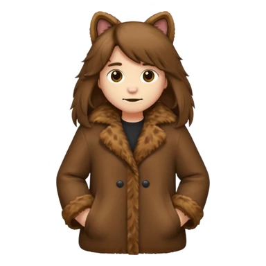 furry coat sticker