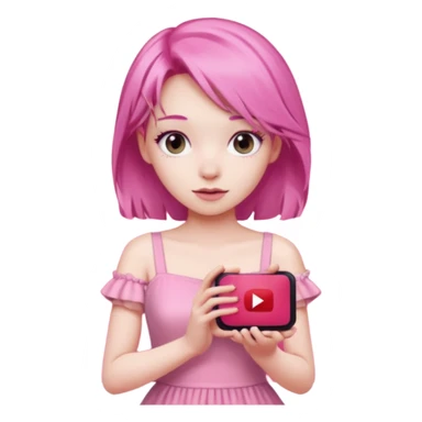 pink girly youtube sticker