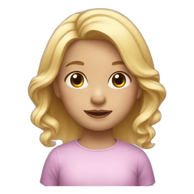 little girl with blonde hair sticker