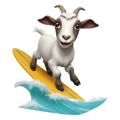 goat surfing sticker