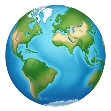 Earth globe with continents shaped to form the number 812 sticker