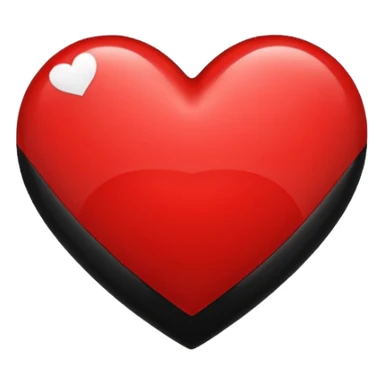 Make a red and black heart with an a in it sticker