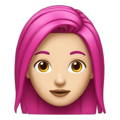 White girl with magenta hair  sticker