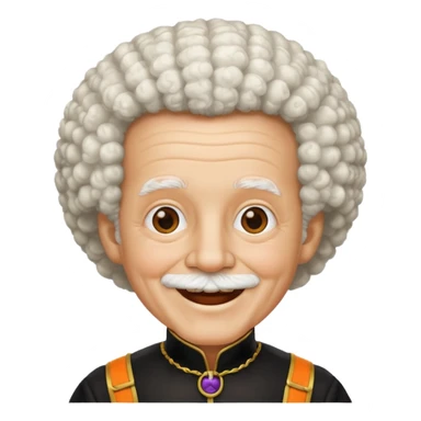 afro halloween white grandpa sticker