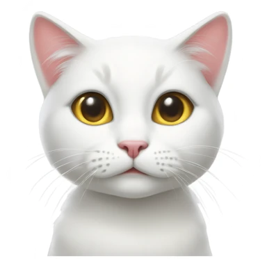 coquette white cat sticker