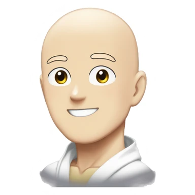 Saitama one punch man happy sticker