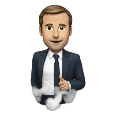 macron smoke chit sticker