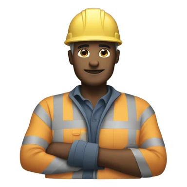 Blueprint construction man sticker