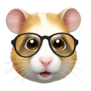 Hamster with glases sticker