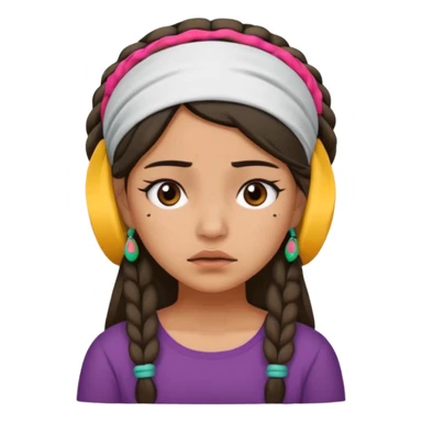 headache mexican girl sticker