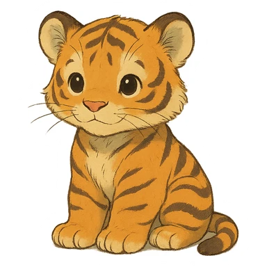cute baby tiger sticker