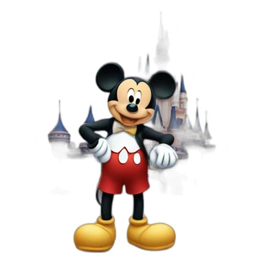 mickey mouse in disney land sticker