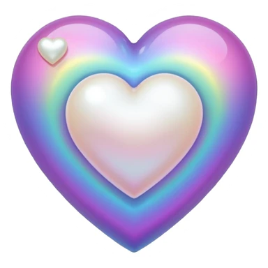 heart with a dark star and pearl sticker