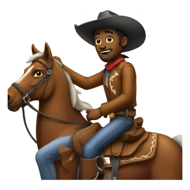 Cowboy on a horse sticker