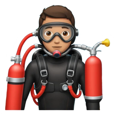 Diver + red oxygen tank,Coral Divers sticker