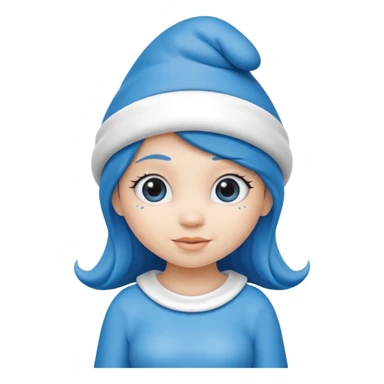 girl smurf  sticker