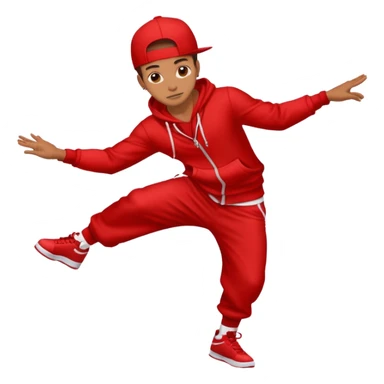 a man streetdancer with red outfit sticker