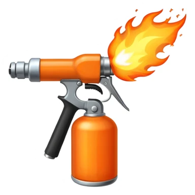 blow torch with flame sticker
