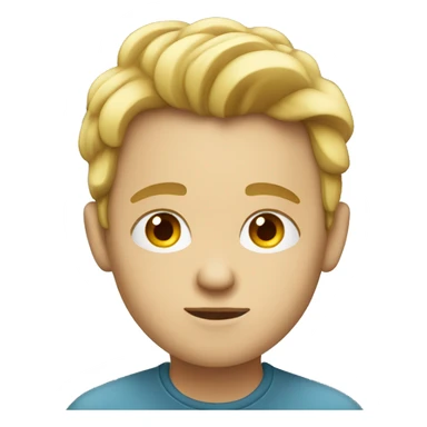 Young white person thinking sticker