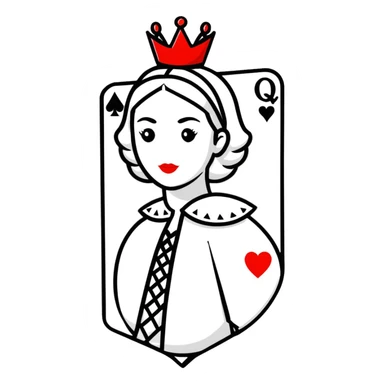 Queen of Hearts from Alice in Wonderland sticker