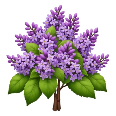 lilac flower bushes sticker
