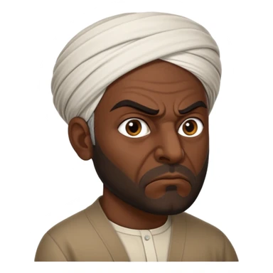 in profile, angry Iranian sticker