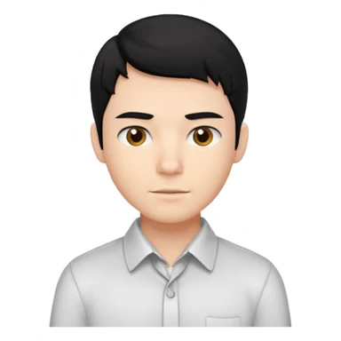 CHICO ESTUDIANTE CON CABELLO NEGRO sticker