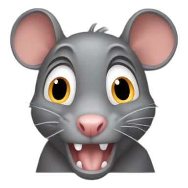 Scared rat sticker